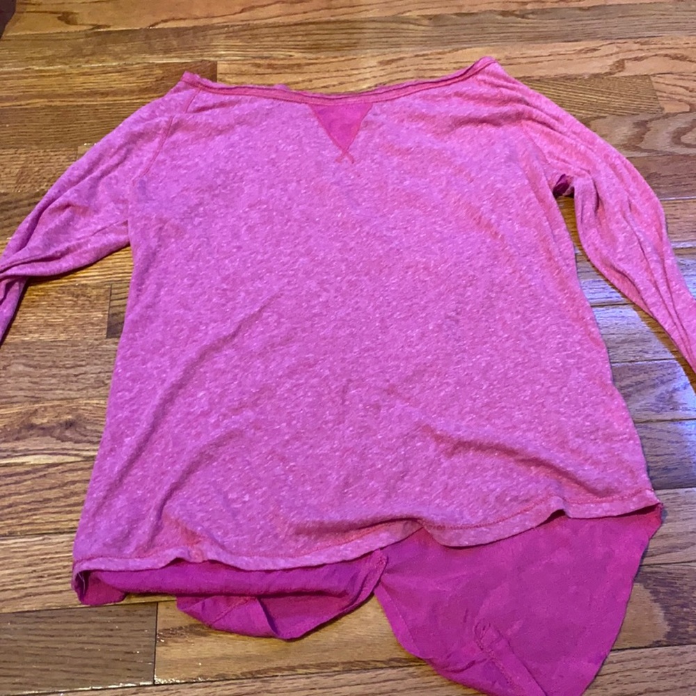 pink long sleeve top